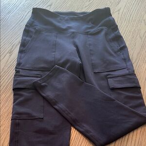 Old Navy Go Dry High Rise Cargo Leggings Navy Blue Size M Powerpress